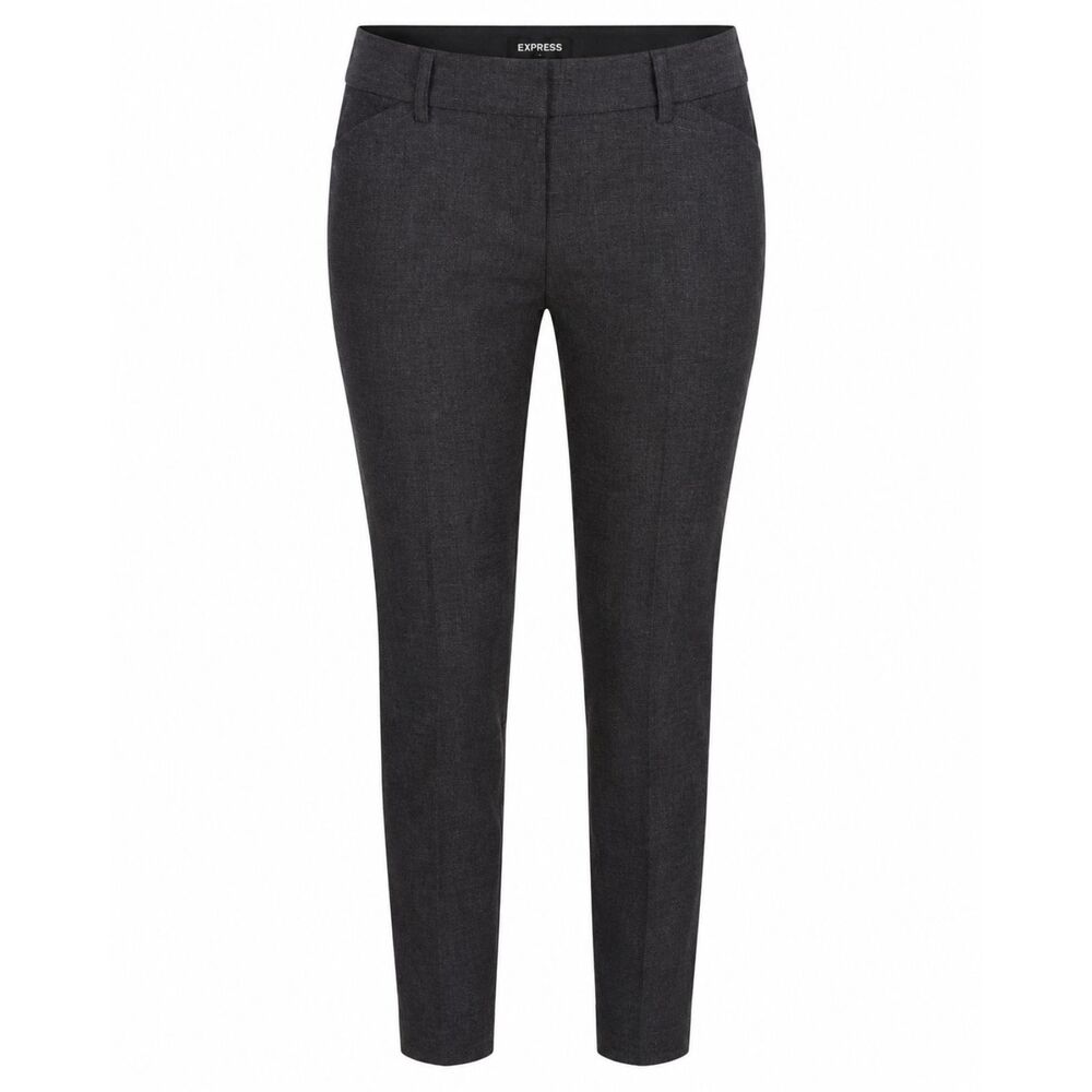 Express Women’s Editor Gray Dress Pants Skinny Leg Career Office Size 4R